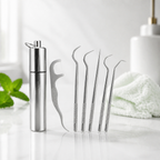Pocket-Size Oral Care Kit – Reusable Metal Toothpick with Carry Case